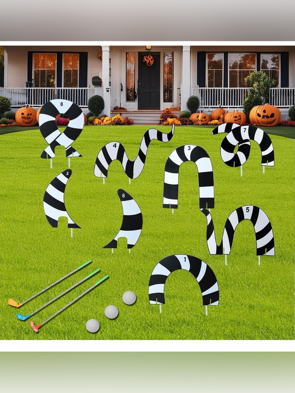 Halloween Decor/Game Outdoor Sandworm Mini Golf Game Set
